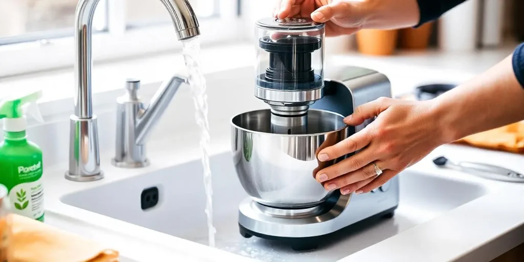 Cleaning Kitchen Grinder Components