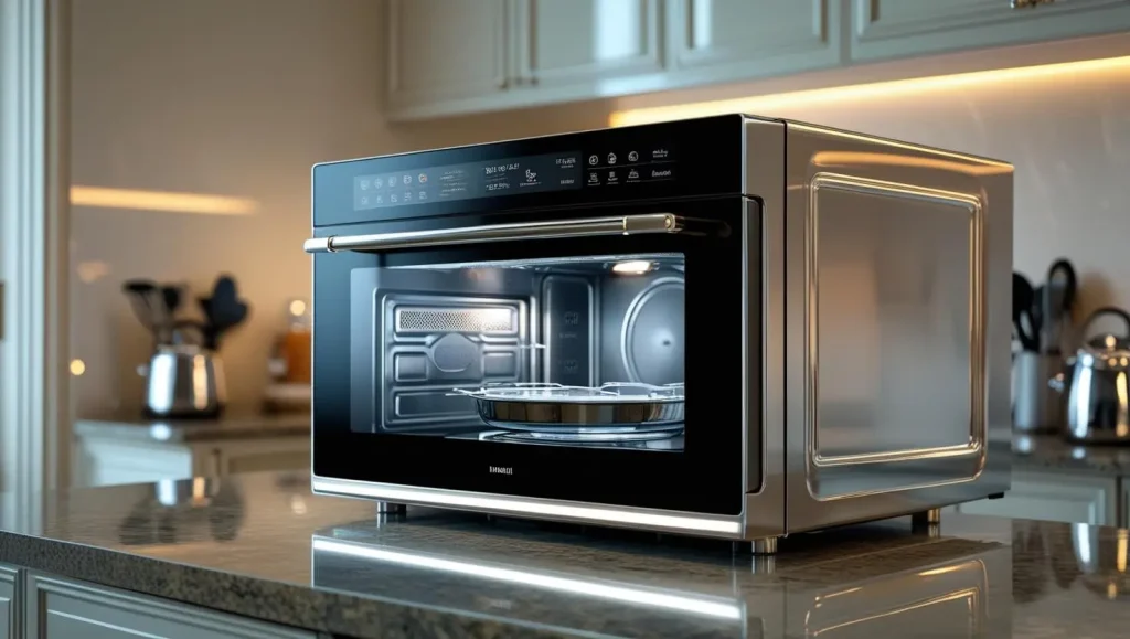 modern kitchen microwave oven