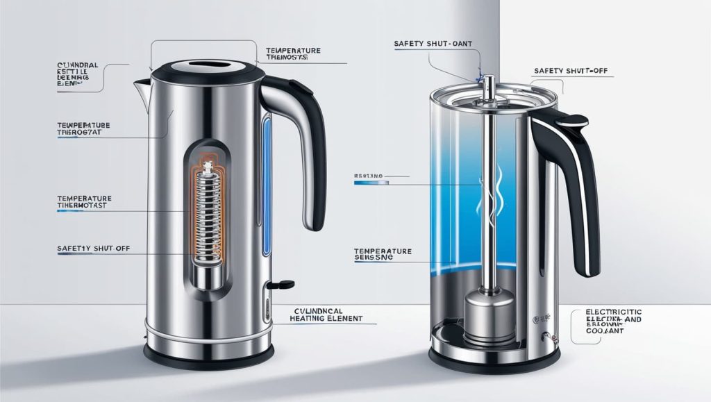 best electric kettle heats water with a base element