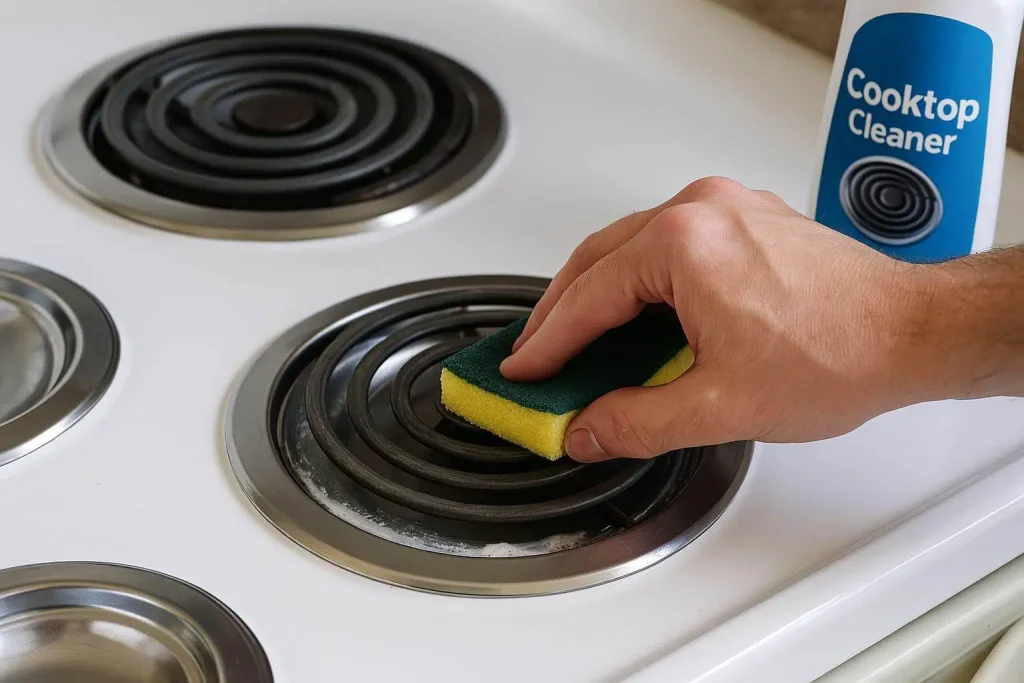cleaning electic stove
