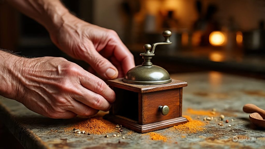 cleaning spice grinder 